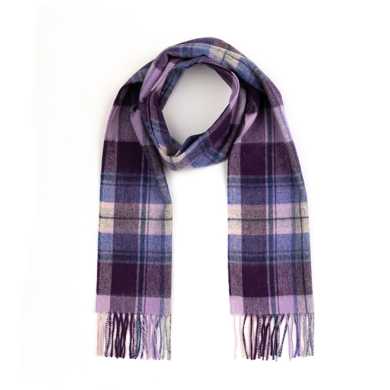 100% Lambswool Scarf Heather Tartan