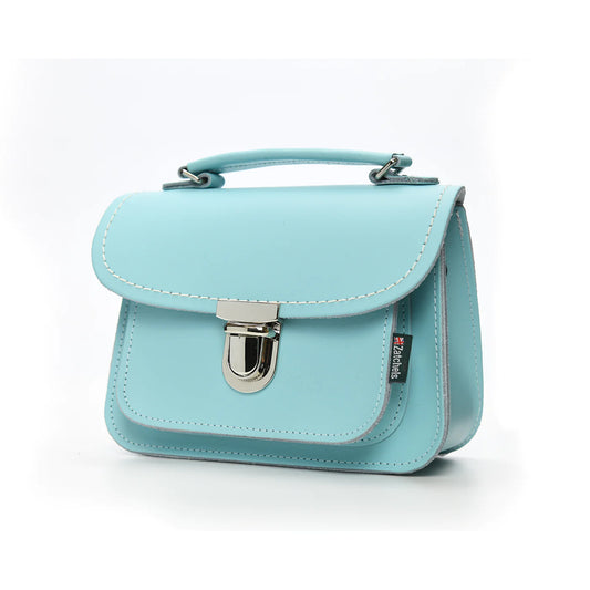 Luna Handmade Leather Bag - Shell Blue