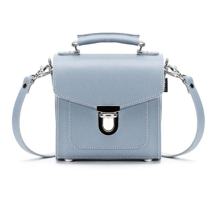 Leather Sugarcube Plus Handbag - Lilac Grey