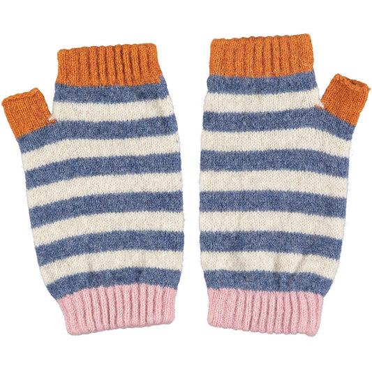 Women's Striped Wrist Warmers