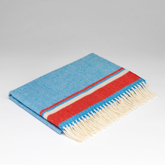 Baby Blanket Merino Wool Little Boy Blue