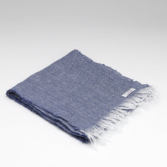 Irish Linen Scarf Navy