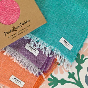 Irish Linen Scarf Fuchsia