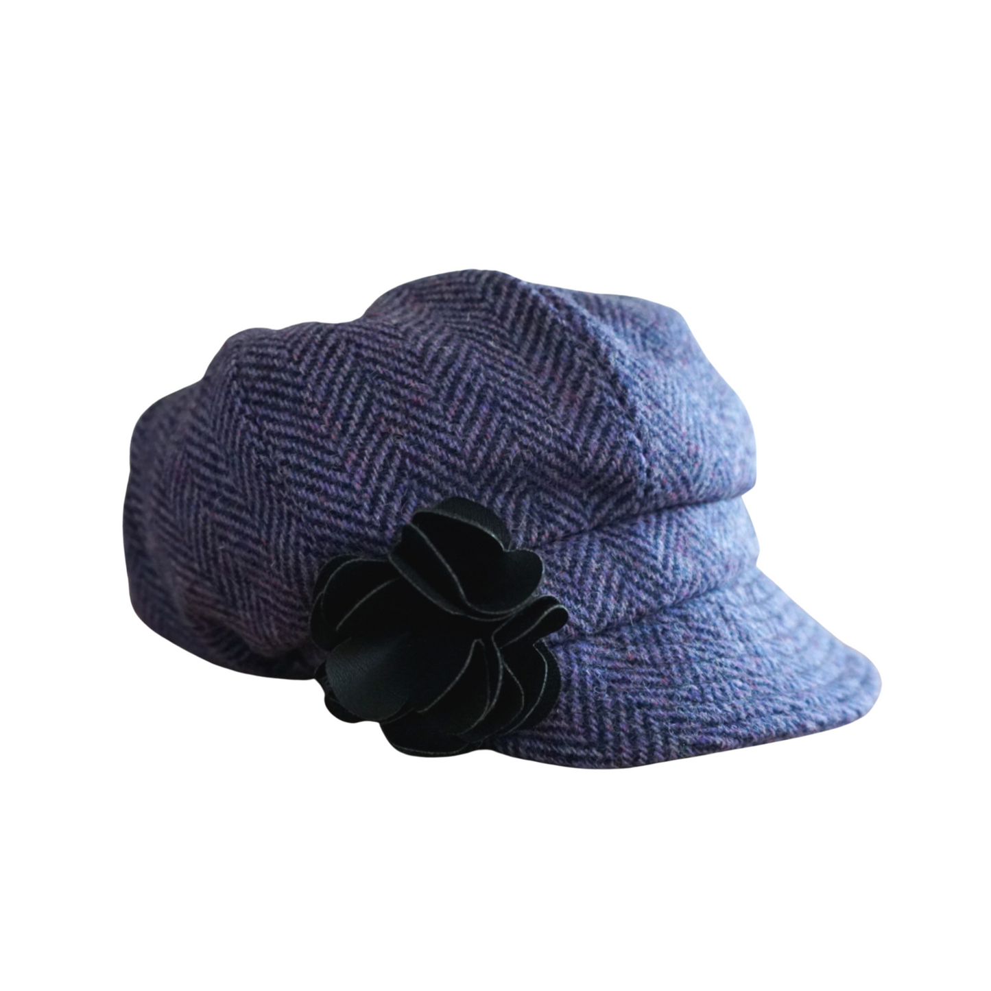 Irish tweed lilac Hat White background