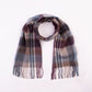 100% Lambswool Scarf Damson Tartan