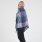 100% Cashmere Stole Blue Tartan