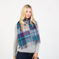 100% Lambswool Scarf Blue Tartan