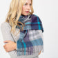 100% Lambswool Scarf Blue Tartan