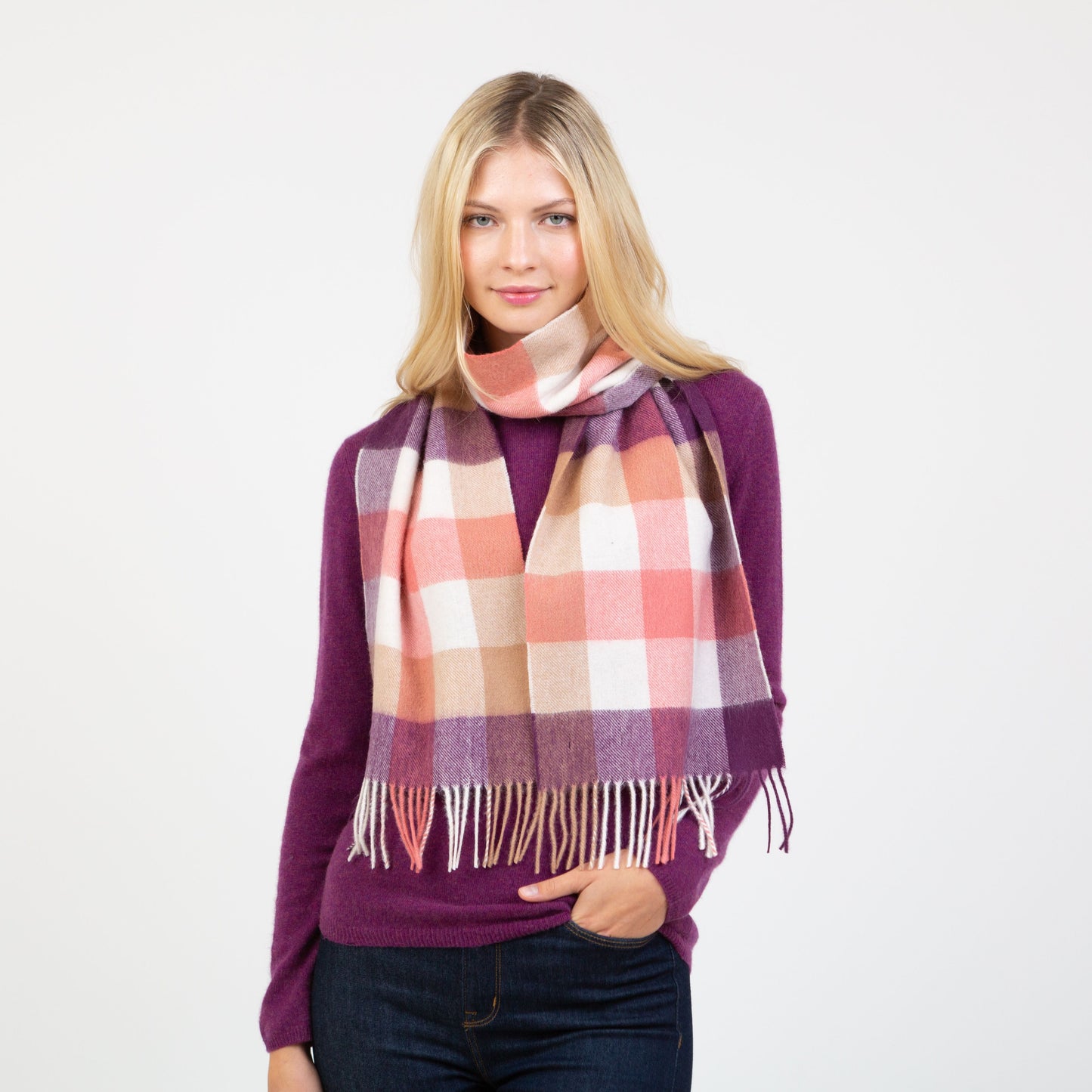 100% Lambswool Scarf Eminence Check