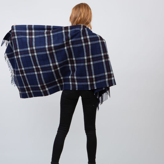 100% Lambswool Stole Navy Scotty Thomson Tartan