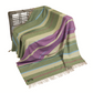 Merino Wool Green Purple Stripe Blanket Styled