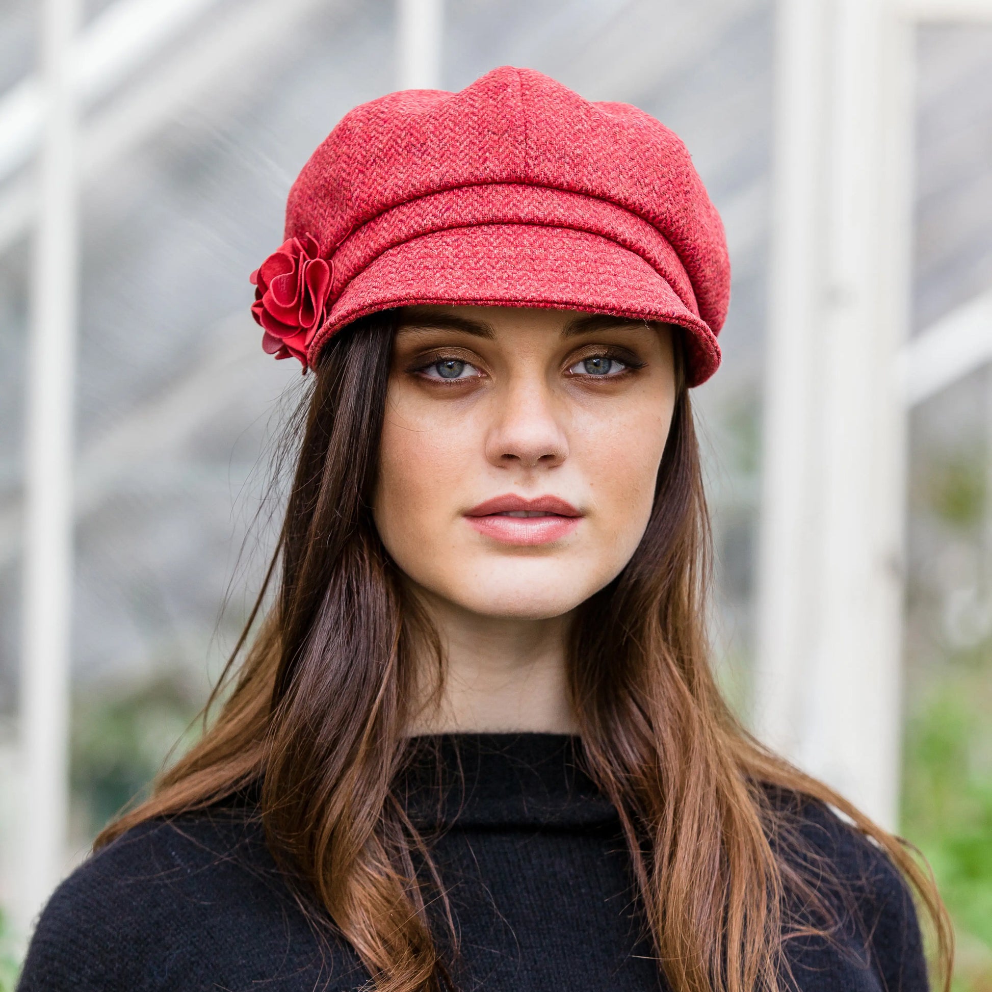Irish Tweed Hat Red Styled