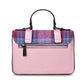 Pink Blue Tartan Harris Tweed Mini Satchel